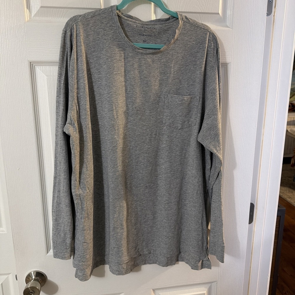 P Draddy Pima Cotton Long Sleeve Blue Shirt Size XL